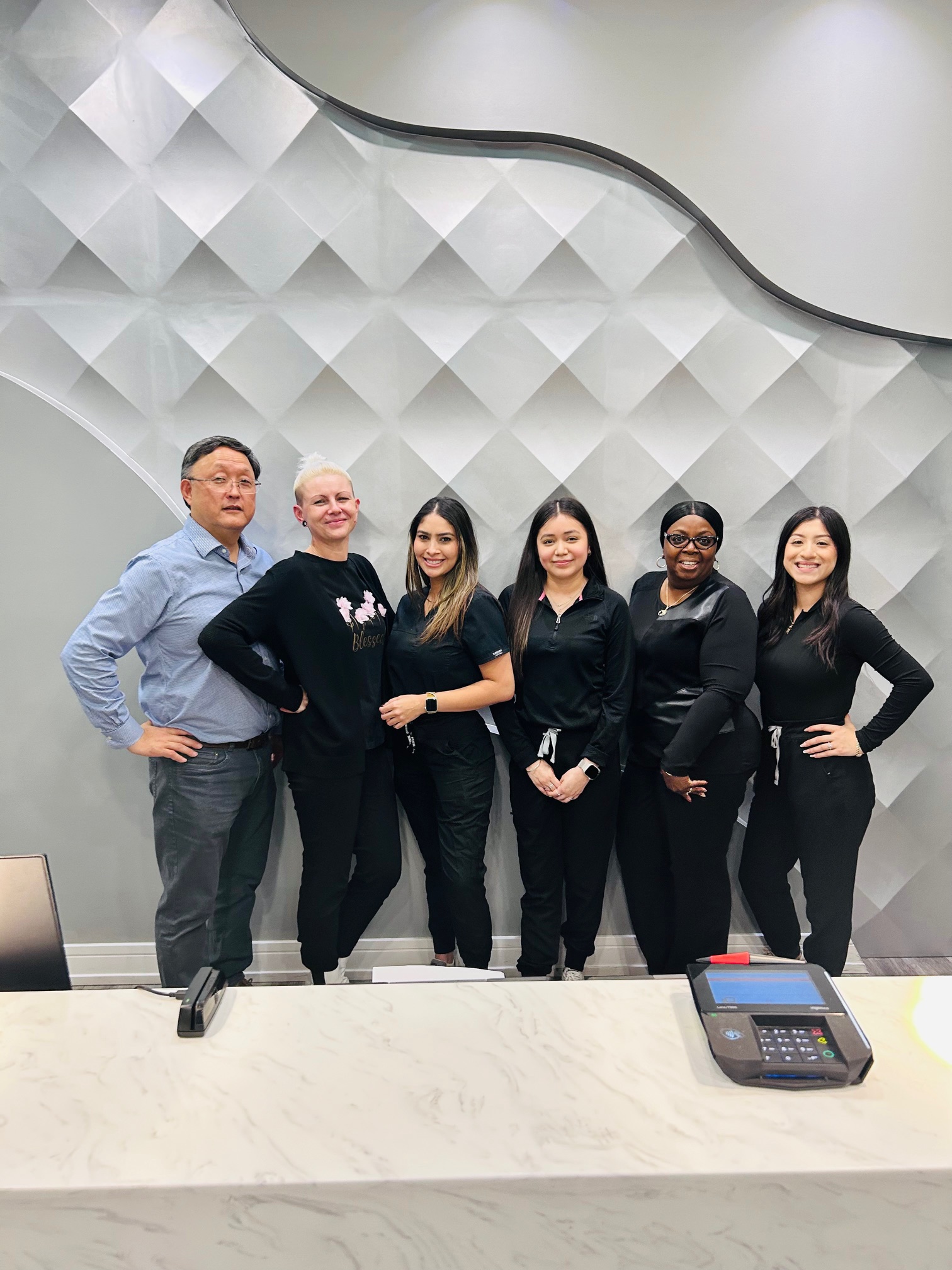 Dr. Song with the Parkway Dental Care team