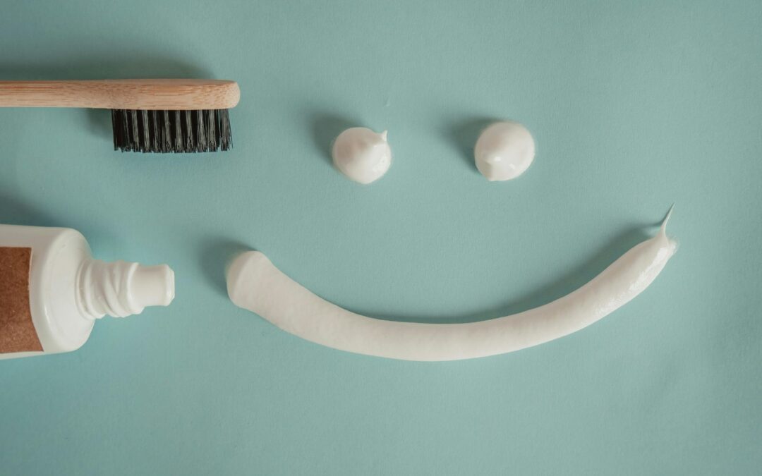 smile drawn with toothpaste
